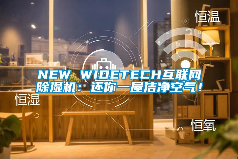 NEW WIDETECH互联网除湿机：还你一屋洁净空气！