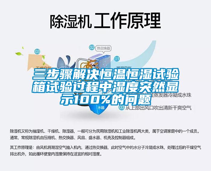 三步骤解决恒温恒湿试验箱试验过程中湿度突然显示100%的问题