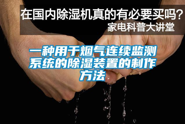 一种用于烟气连续监测系统的除湿装置的制作方法