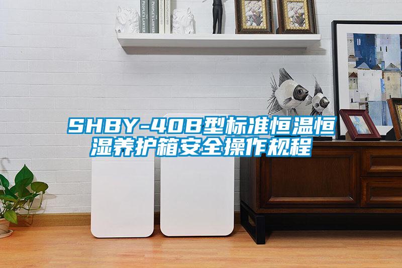 SHBY-40B型标准恒温恒湿养护箱安全操作规程